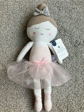 Living Textiles Pink Emma Ballerina Knit Doll - Soft Plush Dance Toy